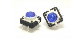 Micro Switch 12x12mm W/ Blue Led