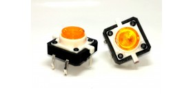 Micro Switch 12x12mm W/ Orange LED
