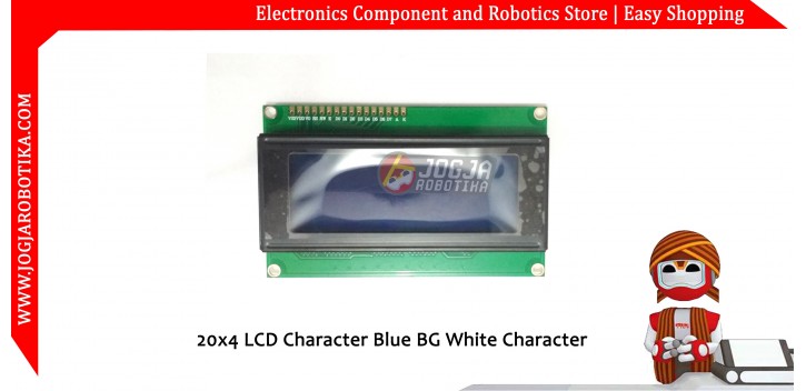 20x4 LCD Character Green BG 
