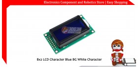 8x2 LCD Character Blue BG White Character