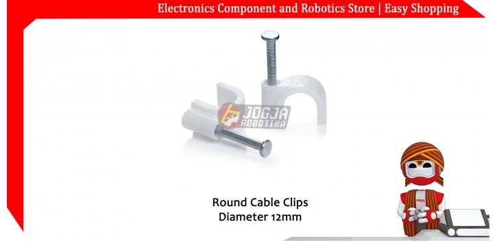 Round Cable Clips / Klem Kabel diameter 12mm YAN