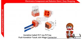 Konektor kabel PCT 104 PCT104 Push Konektor Tusuk Join Wago Connector
