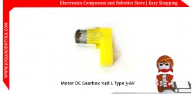 Motor DC Gearbox Bengkok 6V