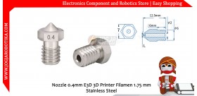 Nozzle 0.4mm E3D 3D Printer Filamen 1.75 mm Stainless Steel