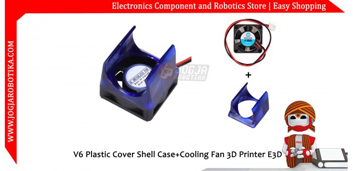 V6 Plastic Cover Shell Case+Cooling Fan 3D Printer E3D