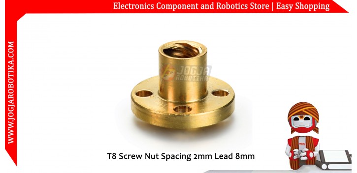 T8 Screw Nut Spacing 2mm Lead 8mm