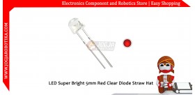 LED Super Bright 5mm Red Clear Diode Straw Hat