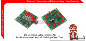DIY Electronic Lucky Turntable Kit Simulation Lottery Electronic Training NE555 CD4017