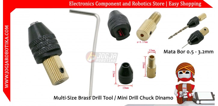 Multi-Size Brass Drill Tool / Mini Drill Chuck Dinamo