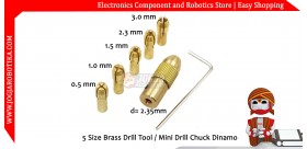 5 Size Brass Drill Tool / Mini Drill Chuck Dinamo