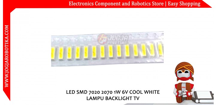 LED SMD 7020 2070 1W 6V COOL WHITE LAMPU BACKLIGHT TV