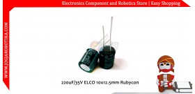 220uF/35V ELCO 10x12.5mm Rubycon