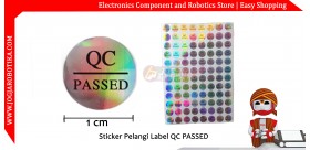 Sticker Pelangi Label QC PASSED Hologram