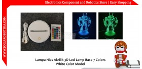 Lampu Hias Akrilik 3D Led Lamp Base 7 Colors White Color Model