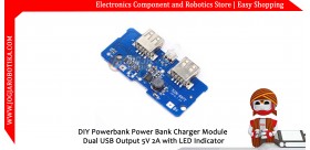 Power Bank Charger Module Dual USB Output 5V 2A with LED Indicator
