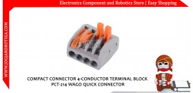 COMPACT CONNECTOR 4-CONDUCTOR TERMINAL BLOCK PCT-214 WAGO QUICK CONNECTOR