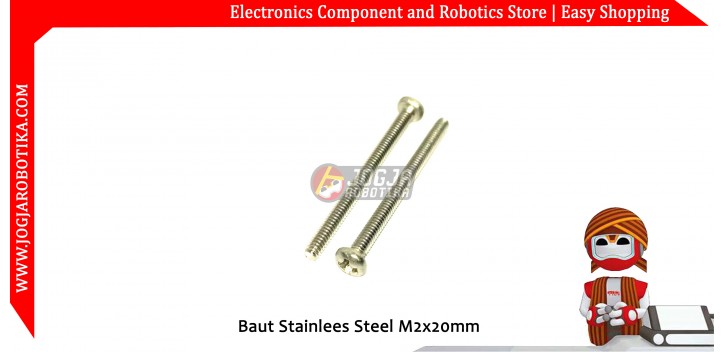 Baut Stainless Steel 304 M2x20mm