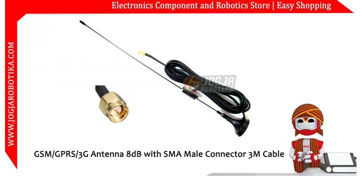 GSM/GPRS/3G Antenna 8dB with SMA Male Connector 3M Cable