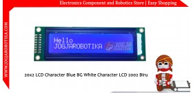 20x2 LCD Character Blue BG White Character