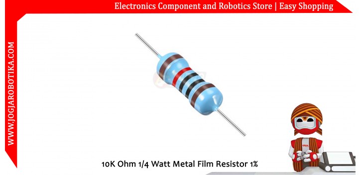 10K Ohm 1/4 Watt Metal Film Resistor 1%