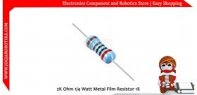 2K Ohm 1/4 Watt Metal Film Resistor 1%