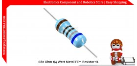 680 Ohm 1/4 Watt Metal Film Resistor 1%