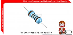 100 Ohm 1/4 Watt Metal Film Resistor 1%