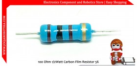 100 Ohm 1/2Watt Carbon Film Resistor