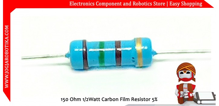 150 Ohm 1/2Watt Carbon Film Resistor