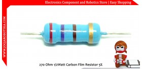 270 Ohm 1/2Watt Carbon Film Resistor