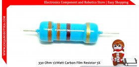 330 Ohm 1/2Watt Carbon Film Resistor