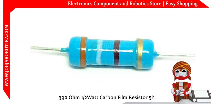 390 Ohm 1/2Watt Carbon Film Resistor