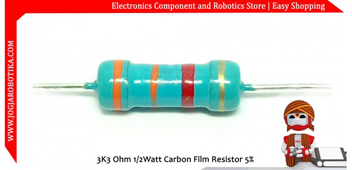 3K3 Ohm 1/2Watt Carbon Film Resistor