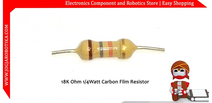 18 K Ohm 1/4Watt Carbon Film Resistor