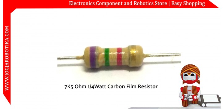 7K5 Ohm 1/4Watt Carbon Film Resistor