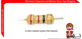 22 Ohm 1/4Watt Carbon Film Resistor