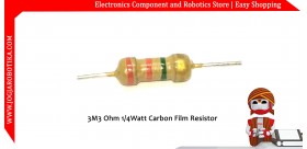 3M3 Ohm 1/4Watt Carbon Film Resistor