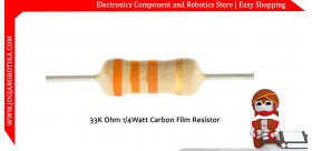 33K Ohm 1/4Watt Carbon Film Resistor