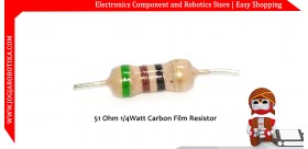 51 Ohm 1/4Watt Carbon Film Resistor