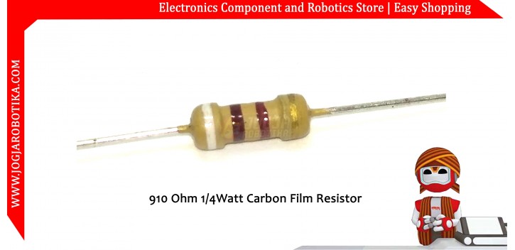 910 Ohm 1/4Watt Carbon Film Resistor