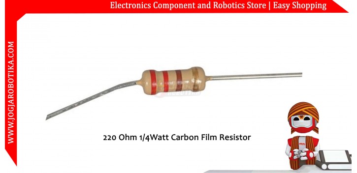 220 Ohm 1/4Watt Carbon Film Resistor