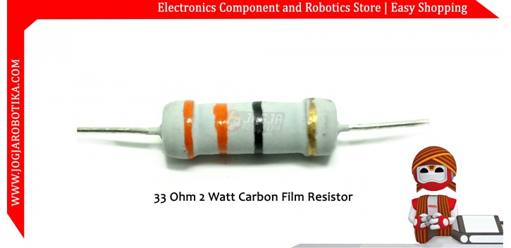 33 Ohm 2 Watt Carbon Film Resistor