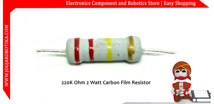 220K Ohm 2 Watt Carbon Film Resistor