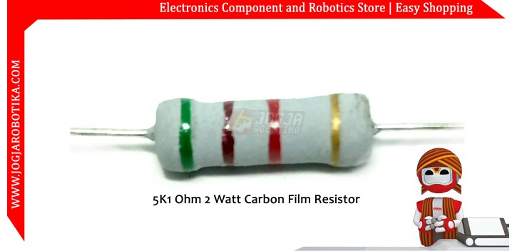 5K1 Ohm 2 Watt Carbon Film Resistor