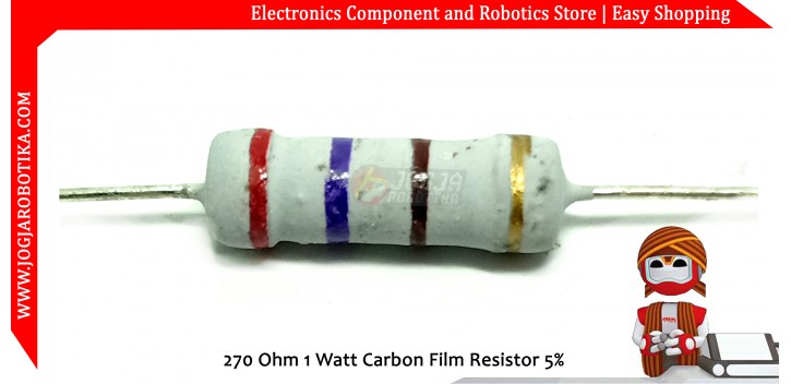 270 Ohm 1 Watt Carbon Film Resistor