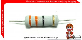 33 Ohm 1 Watt Carbon Film Resistor