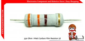 330 Ohm 1 Watt Carbon Film Resistor
