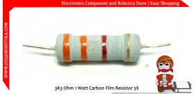 3K3 Ohm 1 Watt Carbon Film Resistor