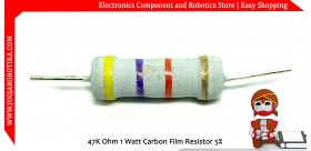 47K Ohm 1 Watt Carbon Film Resistor