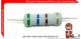560 Ohm 1 Watt Carbon Film Resistor